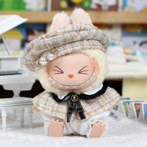Only clothes,second-generation blind box,labubu doll clothes,vinyl hanging accessories, labubu cape series,sitting party clothes