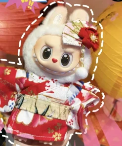 For 17cm doll Clothes Labubu traditional kimono clothing Labubu Doll Clothes Outfit Accessories