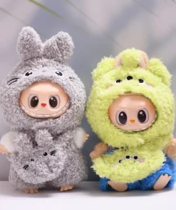 15cm/17cm Labubu I II Doll Clothing Cute Plush Three eyed Monster Dragon Meow Set Sitting Party Clothing Plush Doll Clothes