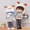 17cm Mini Plush Doll’S Clothes Labubu I II Idol Dolls Sitting Party Clothing Pink Green Blue Cape Accessories for Korea Kpop Exo 2