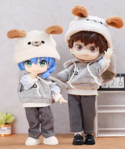 17CM OB11 Clothing Hooded Sweatshirt Pants 4-Piece Set Doll's Clothes Mini Outfit Accessories Toy Dolls Clothing DIY Dress Up