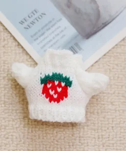 Mini Doll'S Clothes Outfit Accessories For Labubu for Elf doll Knitted Christmas Love twisted solid Santa sweater Clothing