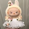 Caja ciega de segunda generación, ropa Labubu, colgantes de cara de vinilo, vestidos de novia hechos a mano, faldas, ropa y accesorios de bebé