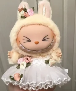 Caja ciega de segunda generación, ropa Labubu, colgantes de cara de vinilo, vestidos de novia hechos a mano, faldas, ropa y accesorios de bebé