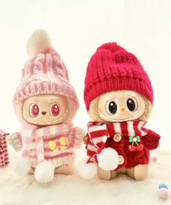 Only Clothes 2025 New First And Second Generation Labubu Doll Clothes Winter Knitted Set Cute And Fashionable One-Piece Dress