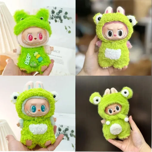Labubu Clothes Set Frog Style Trendy Outfit for Labubu V1 V2 Korea Kpop Exo Dolls Accessories