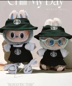 Labubu Clothes One Or Two Dolls Vinyl Doll Keychains Clothes Pendants Celebrity Baking Workwear Sets Stylish Dressing Changes