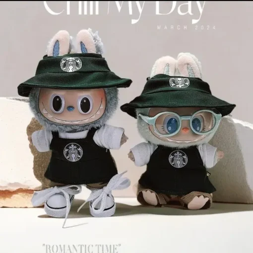Labubu Clothes One Or Two Dolls Vinyl Doll Keychains Clothes Pendants Celebrity Baking Workwear Sets Stylish Dressing Changes
