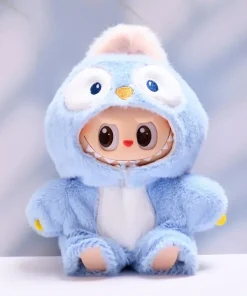 Labubu Doll Clothes Baby Penguin Onesie Labubu I II Idol Dolls 15/17cm Plush Doll'S Clothes Sitting Party Accessories
