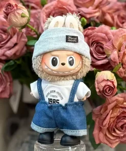 17cm Labubu Doll Outfits Designer Luxury Labubu Doll Clothes Fashion overalls Plush Toys Clothes Labubu Doll Accessories Set