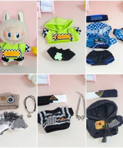 Fashion mini clothes for 17cm labubu doll clothes hoodies color game hoodies dolls accessories dress up beautiful decorations