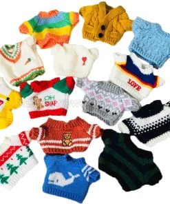 Doll Clothes for 20cm Idol Dolls Plush Star Doll's Clothing Sweater Stuffed Toy Outfit for Cotton Dolls Accessories DIY Gifts