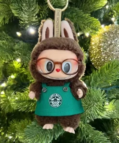 Labubu 17cm Doll's Clothes The Monsters Outfit Accessories Clothing Cartoon Green Coffee Dress Shoes Christmas Hat Scarf EE19A