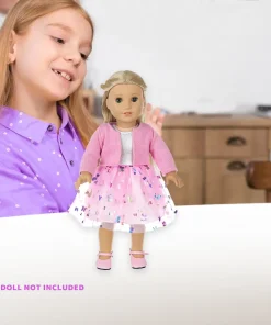 Vestido de muñeca de 16-18 pulgadas/40-45cm, muñeca bebé nacida, suéter bonito, falda de mariposa, ropa de muñeca de renacimiento, accesorio, muñeca, regalo para niña