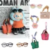 17cm Labubu Fashion Handbag Color Chain Crossbody Bag Diamond Shining Gorgeous Bag Fashion Sunglasses