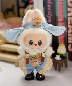 original 17cm labubu clothes outfit Plush doll clothes Macaron Cute Clothing DIY Kid Gift Clothes Hair accessories v1v2 clothes