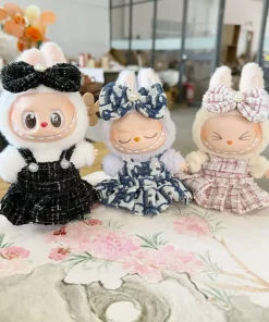 17cm Cute Labubu Doll Outfits Designer Luxury Set Plush Doll Labubu Clothe Fashion Dress Clothes Labubu Accessories Custom