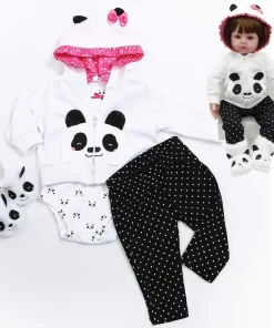 Reborn Dolls Baby Clothes Panda Outfits for 18- 20 inch Reborn Doll Panda Clothes Girl Baby Clothing Baby Sets