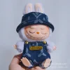 Only Selling Clothes Labubu Doll Clothes 17cm Labubu Sitting Party Cowboy Old Flower Strap Pants Fisherman Hat Set Hot Sale
