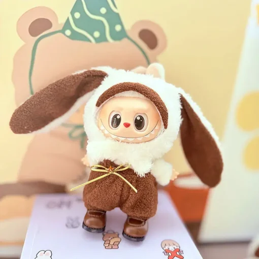 17cm Labubu Doll Outfits Designer Luxury Onesie Labubu Doll Clothes Anime Plush Toys Clothes Labubu Doll Accessories Set