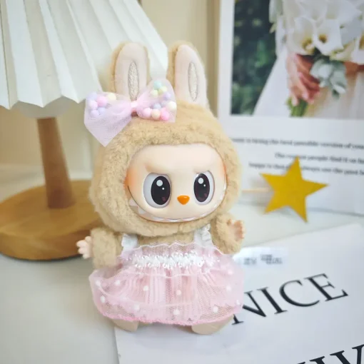 17cm Cute Labubu Doll Outfits Designer Set Girl Boy Doll Labubu Clothes Fashion Cute Dress Labubu Accessories Luxury Custom