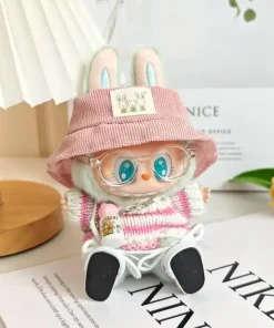 Mini Doll'S Clothes Outfit Accessories For Korea Kpop Exo 15-17cm Labubu Idol V1 V2 Pink Striped Suit Clothing Gift