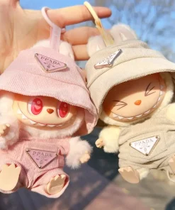 New corduroy For Labubu Doll Clothing Set Hat 17cm Clothes Shoes Doll DIY Accessories Training Sitting Party Games Toys Gifts