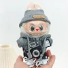 Ropa Labubu 17cm Labubu Stylish Outfit Clothes Black Fragrant Style Set Pink Plush Coat Set Dolls Accessories 3