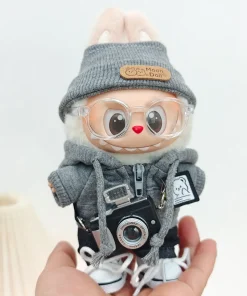 Labubu Doll Clothing Academy Cool Shadow Uniform Set 17cm Plush Doll Clothing Accessories Labubu I II Idol Doll Sitting Party