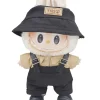 17cm Mini Doll'S Clothes Outfit Accessories for Labubu V1 V2 Striped Overalls Hats Glasses Shoes Cool Handsome Clothing Gift