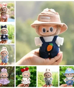 17cm Cute Mini Plush Doll'S Clothes Outfit Accessories For Korea Kpop Exo Labubu Idol Dolls Overalls Hat Clothing DIY Kids Gift