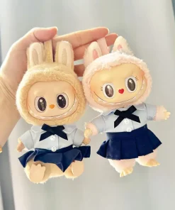 17cm Mini Plush Doll'S Clothes Labubu I II Idol Dolls Sitting Party Clothing Student Skirt Cute Accessories For Korea Kpop Exo