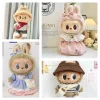 Hot Sales 15-17cm Labubu Clothing Suit Sitting Party Baby Bottle Working Clothes Hat Doll Accessories Cute Decoration Fashion 3