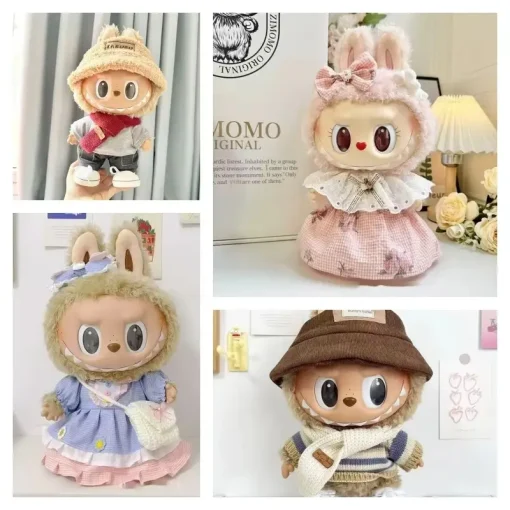 Only Clothes For 38cm Labubu Mokoko Plush Doll'S Clothes Outfit Accessories For Korea Kpop Dolls Clothing Diy Girl Gift