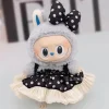 17cm Labubu Macaron Color Fashion Diving Mirror Print Diving Mirror 15cm Vinyl Doll Cute Swimsuit Doll Accessories 3