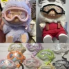 17cm Labubu Macaron Color Fashion Diving Mirror Print Diving Mirror 15cm Vinyl Doll Cute Swimsuit Doll Accessories