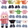 Plush Doll’S Clothes Outfit Accessories For Korea Kpop Exo Labubu Idol Dolls 10cm cotoon doll T-shirt denim shorts set Clothing 2