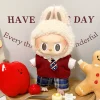 17cm Labubu Doll Outfits Designer Luxury Labubu Doll Clothes UniformeClothes Plush Toys Clothes Labubu Clothe Doll Accessories