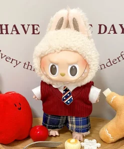 17cm Labubu Doll Outfits Designer Luxury Labubu Doll Clothes UniformeClothes Plush Toys Clothes Labubu Clothe Doll Accessories