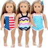 Labubu Clothes 15/17cm V1 V2 V3 Doll Mini Plush Doll Hawaiian Style Bikini Grass Skirt Hair Band 3PCS/Pack Swimsuit Accessories 3
