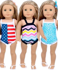 Doll Swimming Clothes Fit 18Inch/45cm American Og Girl Doll Swim Suit Bikini Beach Dress Baby Toy Accessories Girl Gift