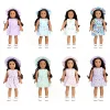 Hat Dress Set Fit 16-18Inch/40-45cm Born Baby Doll Clothes Rebirth Doll American Girl Floral Dress Sun Hat Doll Accessory Gift