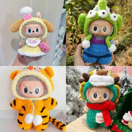17cm Monster Labubu Dolls Only Clothes Fashion Little Clothes Hoodies Doll Toy Clothe Match Hoodie Lovely Accessories Gift Toy