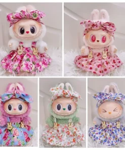 Only Clothes First And Second Generation Labubu Doll Clothes Cute Fashionable Outfit Accessories Country-Style Floral Dresses