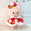 New Year's Day Style Clothes Outfit Accessories For Labubu V2 V1 Plush Idol Doll's Clothing Red New Year Cloak Gift Ropa Labubu
