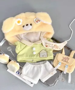 20cm Sweet Dream Store Series Little Dog Fried Egg Pot Baby Clothes Cotton Doll Dress Up Cute Doll Clothes Toy Doll Clothes Gift