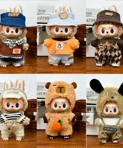 17cm Labubu Ropa Plush Toy Multiple Styles Clothing Set Labubu Outfit Accessories Trendy Play Labubu Clothes