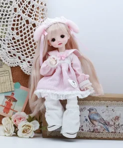 30 cm Baby Clothes Six Minutes OB11 Hot Girl Y2K Suit Girl Dressed Up Blind Box Figure BJD College Style Clothing