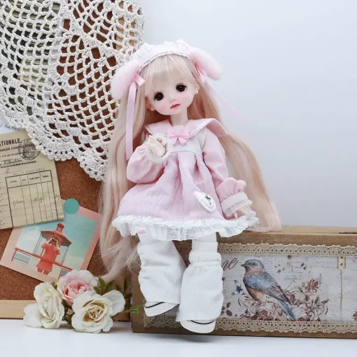 30 cm Baby Clothes Six Minutes OB11 Hot Girl Y2K Suit Girl Dressed Up Blind Box Figure BJD College Style Clothing