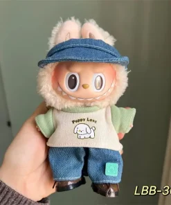 Baby Clothes 17cm Labubu Pendant Baby Clothes Vinyl Labubu Doll Can Replace Plush Toy Clothes Doll Accessories Cute Clothes